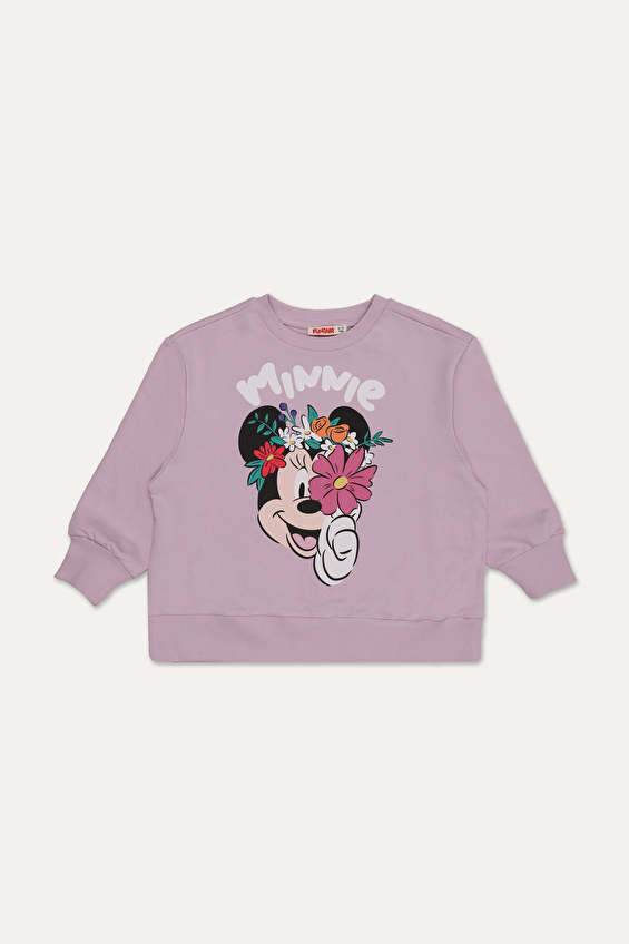 Minnie Mouse Regular Fit Bisiklet Yaka 2 İplik Kız Çocuk Sweatshirt 252OZMN 1003 Lila Minnie Mouse Regular Fit Bisiklet Yaka 2 İplik Kız Çocuk Sweatshirt 252OZMN 1003 Lila