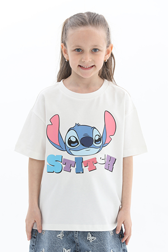 Funfair Kız Çocuk Stitch © Dısney Tişört 261OZLS-1001 Ekru Funfair Kız Çocuk Stitch © Dısney Tişört 261OZLS-1001 Ekru