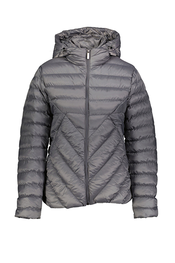 First Company Denim Regular Fit Fermuarlı Kapüşonlu Kadın Mont 2524BS109701 Gri First Company Denim Regular Fit Fermuarlı Kapüşonlu Kadın Mont 2524BS109701 Gri