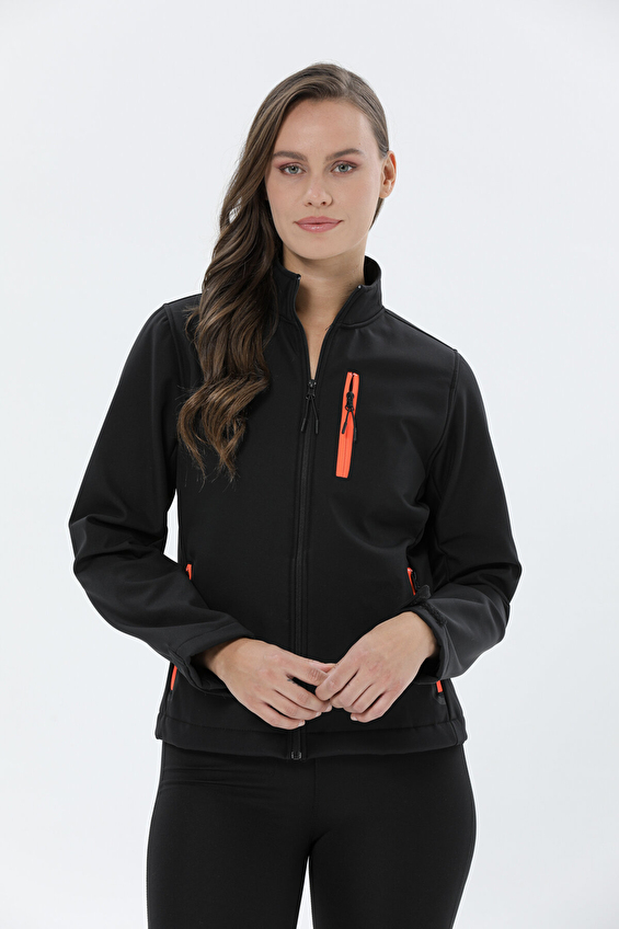 First Company Denim Regular Fit Su Geçirmez Kapüşonsuz Fermuarlı Kadın Softshell Mont 2424BS208101 Siyah First Company Denim Regular Fit Su Geçirmez Kapüşonsuz Fermuarlı Kadın Softshell Mont 2424BS208101 Siyah