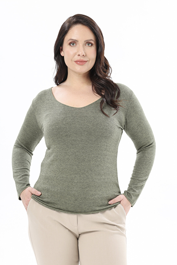 Shefame Kadın Bluz 2424BK103103 Haki Shefame Kadın Bluz 2424BK103103 Haki