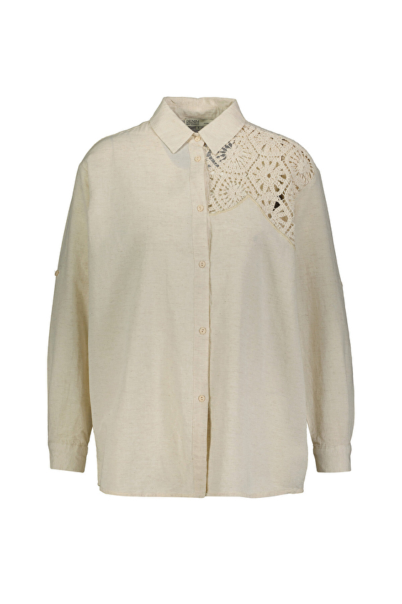 First Company Denim Kadın Gömlek 2514BS108443 Taş