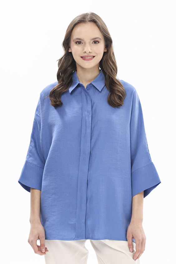 First Company Denim Kadın Gömlek 2514BS108344 Indıgo First Company Denim Kadın Gömlek 2514BS108344 Indıgo