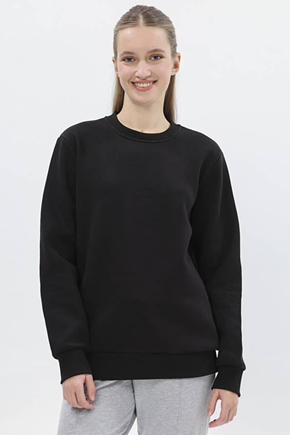 First Company Kadın Sweatshirt 2524BS130130 Siyah First Company Kadın Sweatshirt 2524BS130130 Siyah