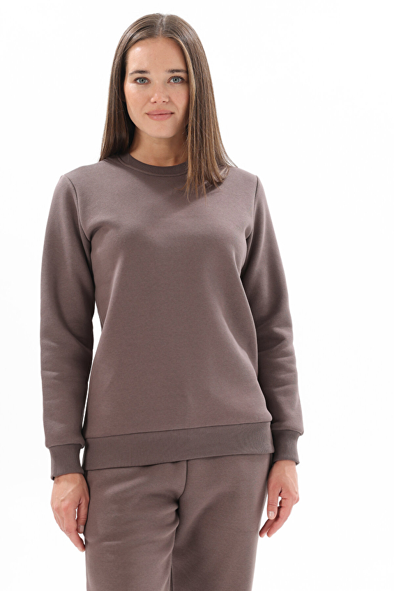First Company Kadın Sweatshirt 2524BS130130 Kahve First Company Kadın Sweatshirt 2524BS130130 Kahve