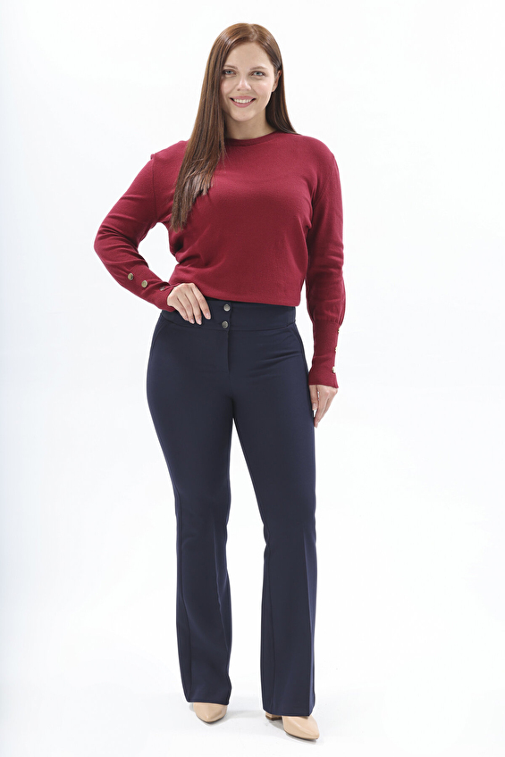 Shefame Kadın Pantolon 2524BK104014 Lacivert Shefame Kadın Pantolon 2524BK104014 Lacivert