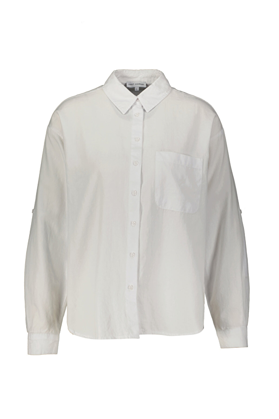 First Company Kadın Gömlek 2524KS114041 Beyaz First Company Kadın Gömlek 2524KS114041 Beyaz