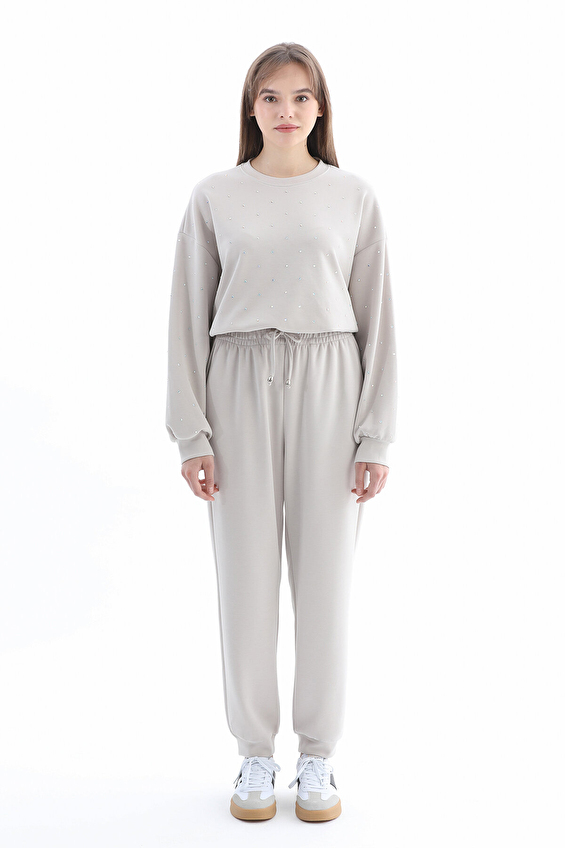 Shefame Kadın Eşofman Altı 2524KK104382 Bej Shefame Kadın Eşofman Altı 2524KK104382 Bej