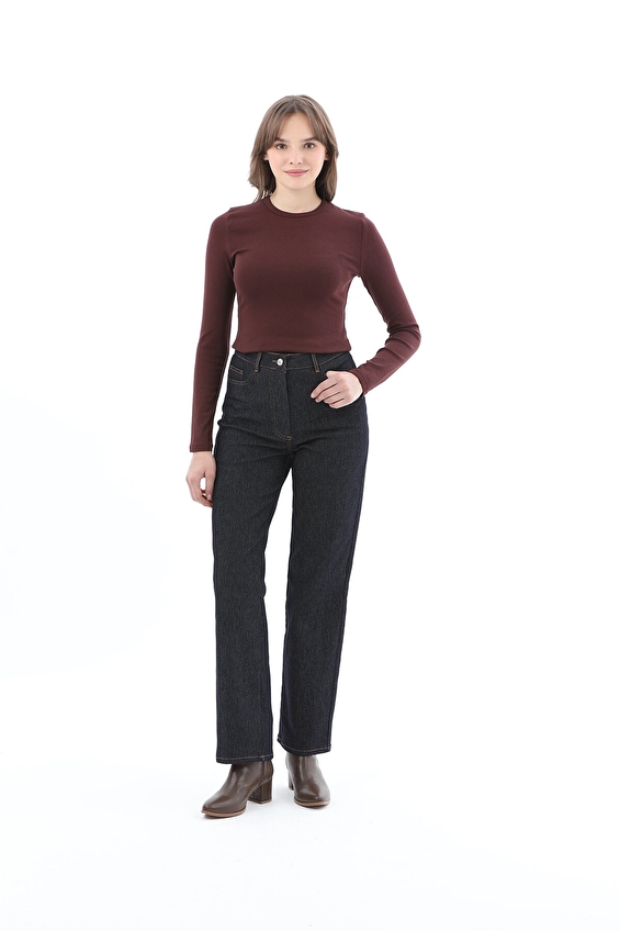 Shefame Kadın Pantolon 2524KK104393 Lacivert Shefame Kadın Pantolon 2524KK104393 Lacivert