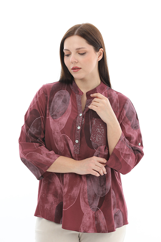 Shefame Kadın Bluz 2614KK110451 Bordo Shefame Kadın Bluz 2614KK110451 Bordo