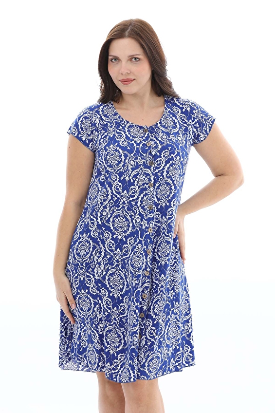 Shefame Düğmeli Kadın Elbise 2614KK105006 Turkuaz Shefame Düğmeli Kadın Elbise 2614KK105006 Turkuaz