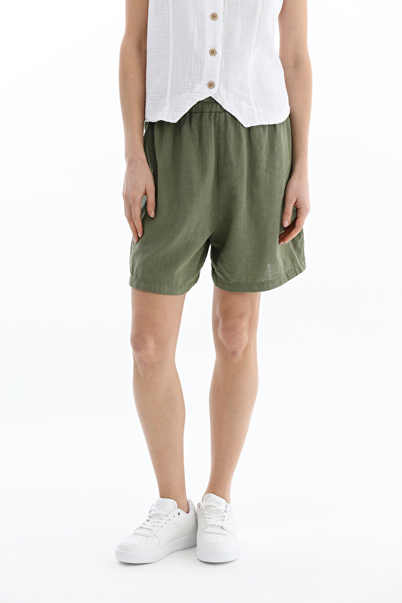 First Company Regular Fit Kadın Şort 2614KS106619 Haki First Company Regular Fit Kadın Şort 2614KS106619 Haki