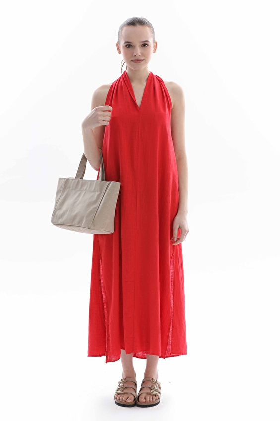 First Company Regular Fit Kadın Elbise 2614KS105505 Kırmızı First Company Regular Fit Kadın Elbise 2614KS105505 Kırmızı