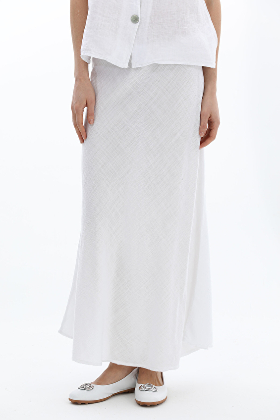 Crew Up Regular Fit Yüksek Bel Kadın Etek 2614KS106631 Beyaz Crew Up Regular Fit Yüksek Bel Kadın Etek 2614KS106631 Beyaz