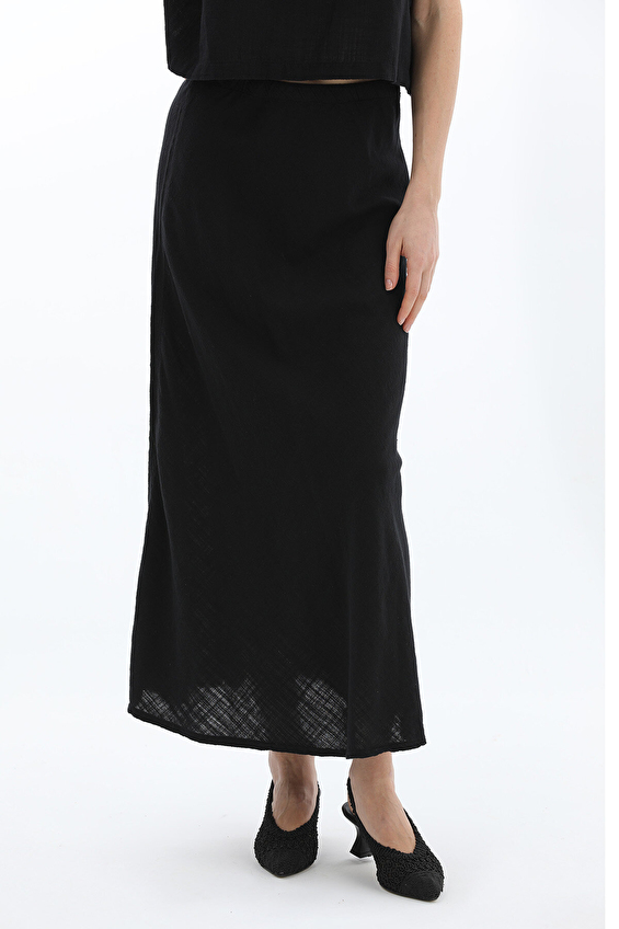 Crew Up Regular Fit Yüksek Bel Kadın Etek 2614KS106631 Siyah Crew Up Regular Fit Yüksek Bel Kadın Etek 2614KS106631 Siyah