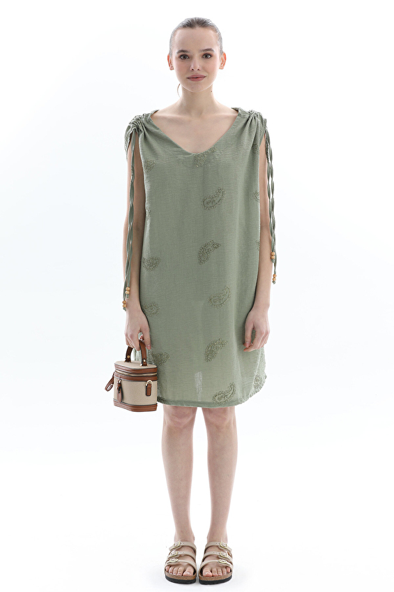 First Company Regular Fit Kadın Elbise 2614KK105710 Yeşil First Company Regular Fit Kadın Elbise 2614KK105710 Yeşil