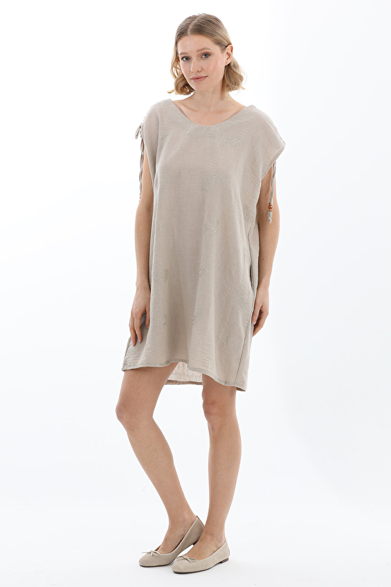 First Company Regular Fit Kadın Elbise 2614KK105710 Bej First Company Regular Fit Kadın Elbise 2614KK105710 Bej