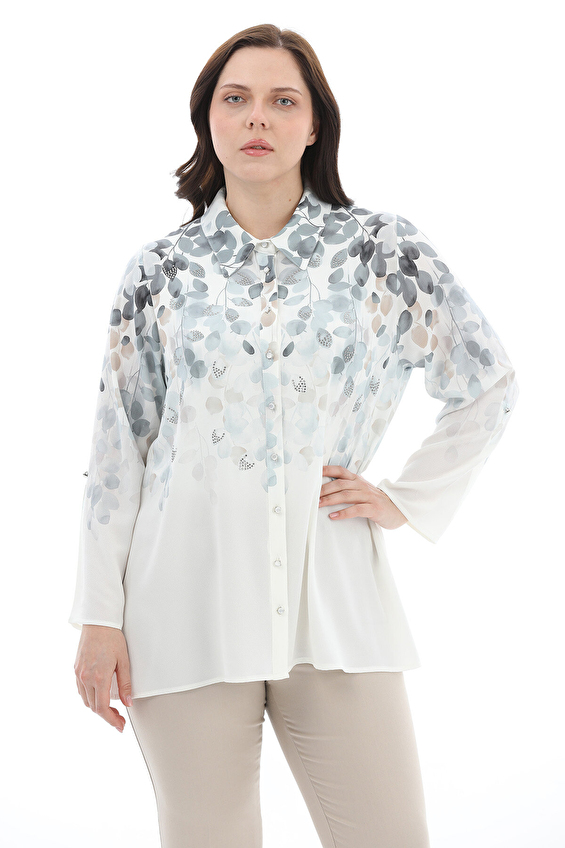 Shefame Regular Fit Gömlek Yaka Polyester Uzun Kollu Kadın Bluz 2614KK110112 Siyah Shefame Regular Fit Gömlek Yaka Polyester Uzun Kollu Kadın Bluz 2614KK110112 Siyah