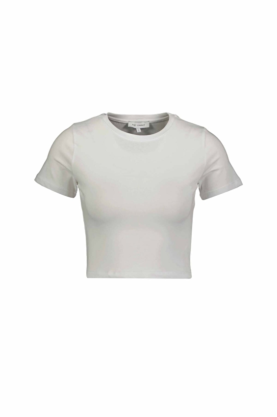 First Company Yuvarlak Yaka Slim Fit Kısa Kol Kadın Tişört 2614KS120847 Ekru First Company Yuvarlak Yaka Slim Fit Kısa Kol Kadın Tişört 2614KS120847 Ekru