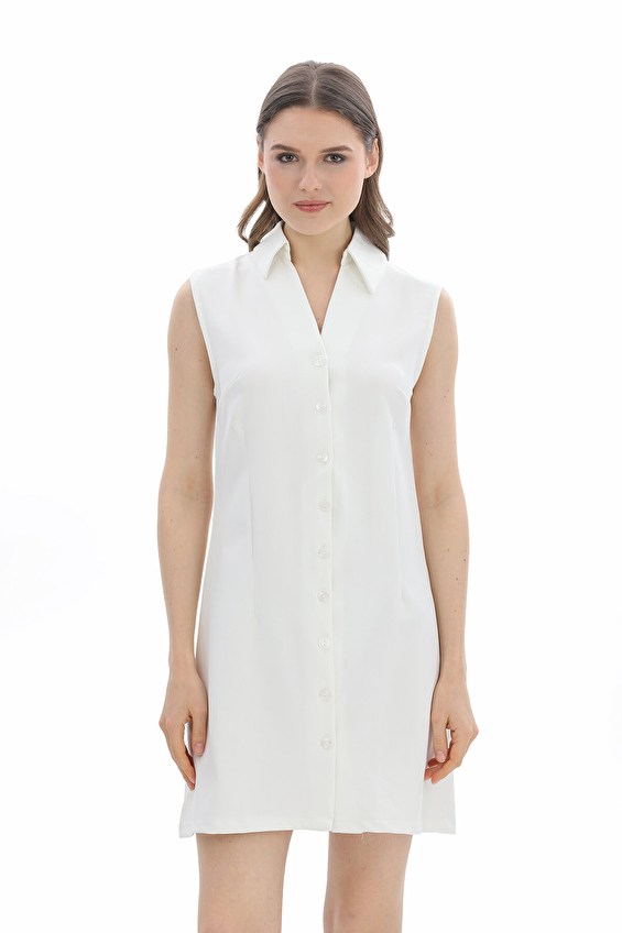 First Company Polo Yaka Regular Fit Kadın Elbise 2614KS026526 Beyaz First Company Polo Yaka Regular Fit Kadın Elbise 2614KS026526 Beyaz