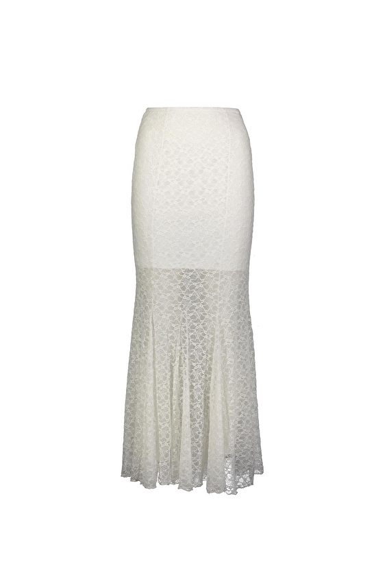 Shefame Balık Normal Kloş Kadın Etek 2614KK106870 Ekru Shefame Balık Normal Kloş Kadın Etek 2614KK106870 Ekru