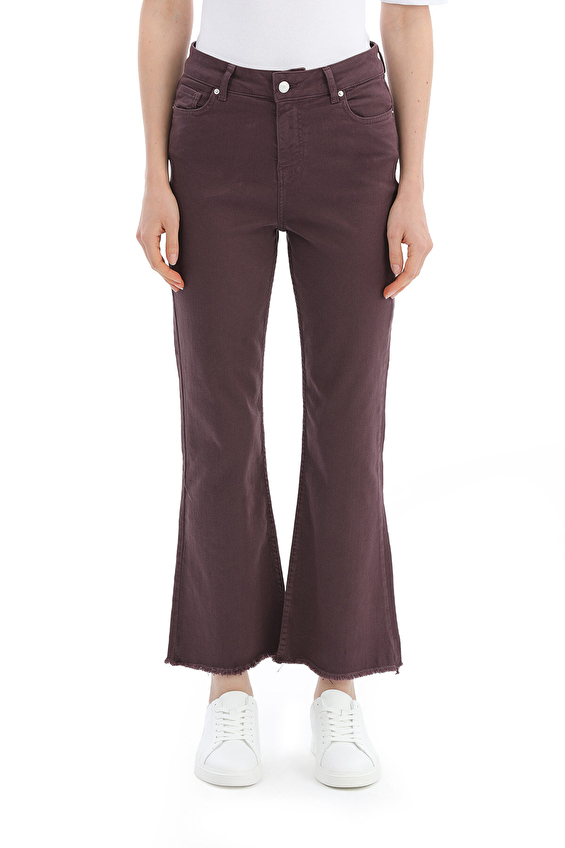 Crew Up Flare Fit Yüksek Bel Kadın Kot Pantolon 2614KS104513 Bordo Crew Up Flare Fit Yüksek Bel Kadın Kot Pantolon 2614KS104513 Bordo