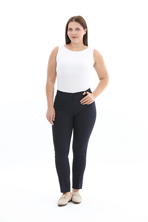 Shefame Kadın Pantolon 2614KK104213 Lacivert Shefame Kadın Pantolon 2614KK104213 Lacivert