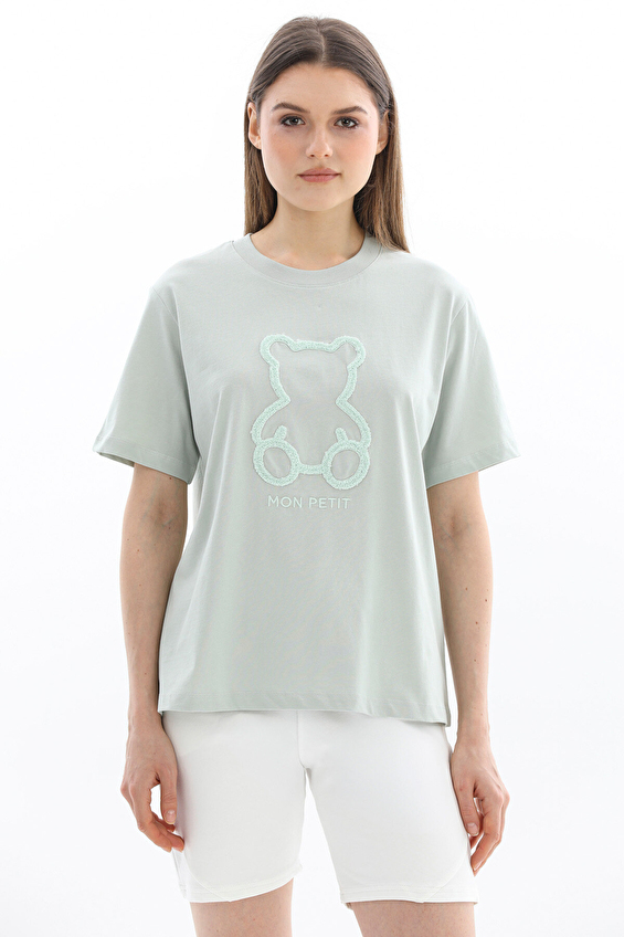 First Company Regular Fit Bisiklet Yaka Kadın Tişört 2614KS120306 Pastel mint First Company Regular Fit Bisiklet Yaka Kadın Tişört 2614KS120306 Pastel mint