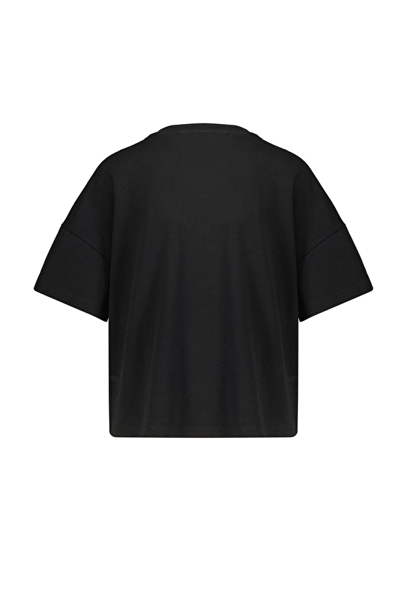 Crew Up Regular Fit Bisiklet Yaka Kısa Kol Kadın Tişört 2614KS120305 Siyah Crew Up Regular Fit Bisiklet Yaka Kısa Kol Kadın Tişört 2614KS120305 Siyah