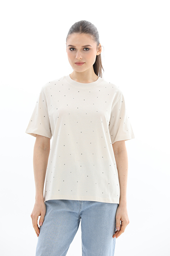 First Company Regular Fit Bisiklet Yaka Kısa Kol Kadın Tişört 2614KS120141 Bej First Company Regular Fit Bisiklet Yaka Kısa Kol Kadın Tişört 2614KS120141 Bej