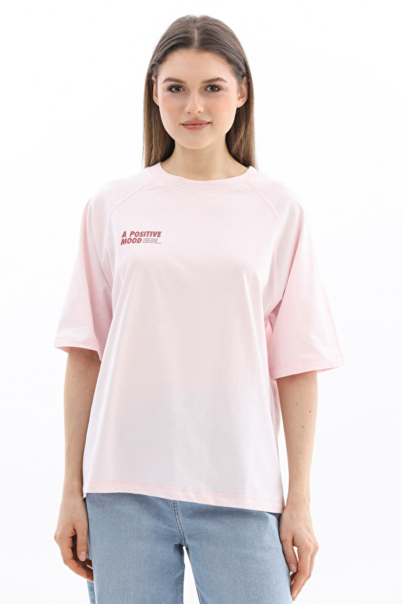 Crew Up Regular Fit Bisiklet Yaka Kısa Kol Kadın Tişört 2614KS120205 Pembe Crew Up Regular Fit Bisiklet Yaka Kısa Kol Kadın Tişört 2614KS120205 Pembe