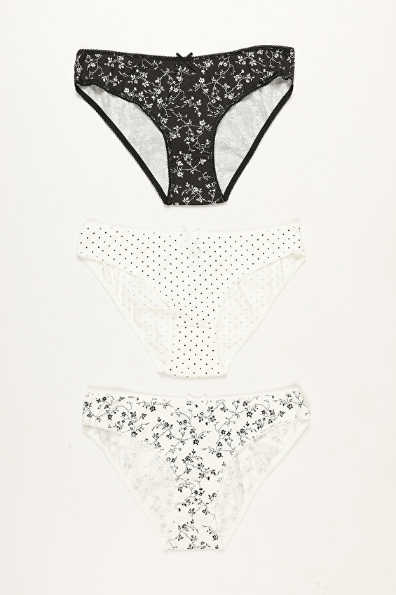 Shefame Pamuklu Normal Bel Slip Kadın 3Lü Külot 2113I13005MD Renkli Shefame Pamuklu Normal Bel Slip Kadın 3Lü Külot 2113I13005MD Renkli