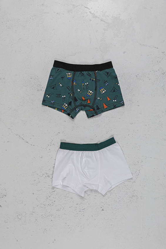 Funfair Normal Bel Erkek Çocuk İkili Desenli Boxer 2223EC12MD Yeşil Funfair Normal Bel Erkek Çocuk İkili Desenli Boxer 2223EC12MD Yeşil