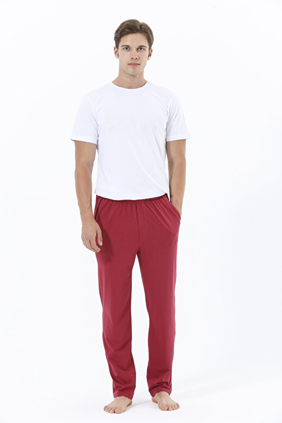 Finesuits Regular Fit Düz Paça Normal Bel Erkek Pijama Altı 241ETA1001 Bordo Finesuits Regular Fit Düz Paça Normal Bel Erkek Pijama Altı 241ETA1001 Bordo