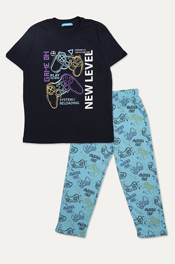 Funfair Erkek Çocuk Kısa Kollu Baskılı Pijama Takımı 251EC09PL Funfair Erkek Çocuk Kısa Kollu Baskılı Pijama Takımı 251EC09PL