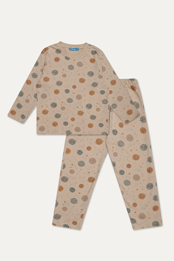 Funfair Regular Fit Bisiklet Yaka Normal Bel Kısa Kollu Erkek Çocuk Uzun Kollu Baskılı Pijama Takımı 251EC12PL Açık vizon Funfair Regular Fit Bisiklet Yaka Normal Bel Kısa Kollu Erkek Çocuk Uzun Kollu Baskılı Pijama Takımı 251EC12PL Açık vizon