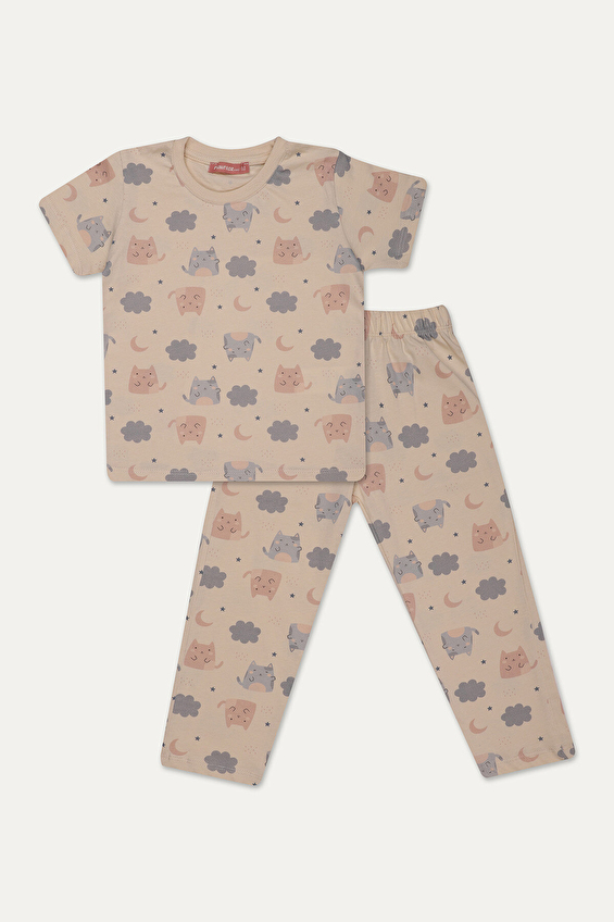 Funfair Kız Çocuk Kısa Kollu Full Baskılı Pijama Takımı 251KC02PL Funfair Kız Çocuk Kısa Kollu Full Baskılı Pijama Takımı 251KC02PL