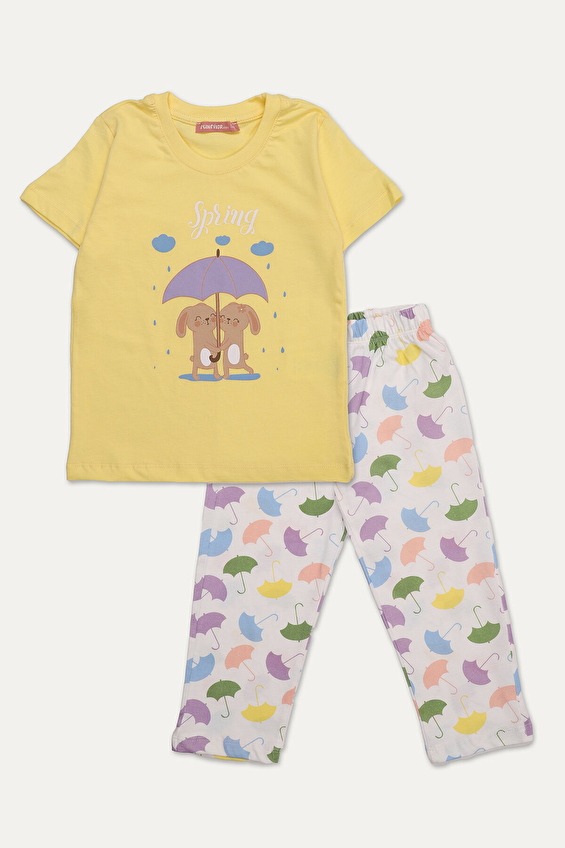 Funfair Kız Çocuk Kısa Kollu Baskılı Pijama Takımı 251KC06PL Funfair Kız Çocuk Kısa Kollu Baskılı Pijama Takımı 251KC06PL