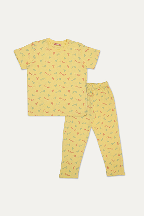 Funfair Kız Çocuk Kısa Kollu Full Baskılı Pijama Takımı 251KC07PL Funfair Kız Çocuk Kısa Kollu Full Baskılı Pijama Takımı 251KC07PL