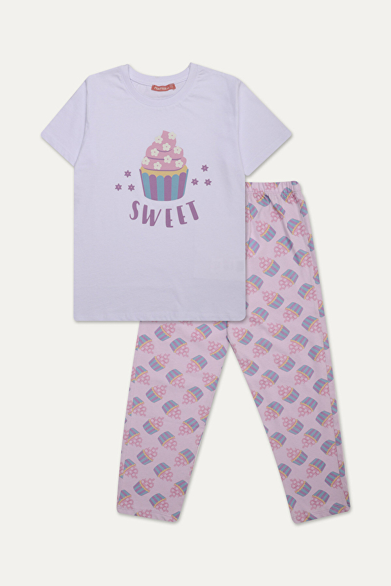 Funfair Kız Çocuk Kısa Kollu Baskılı Pijama Takımı 251KC10PL Funfair Kız Çocuk Kısa Kollu Baskılı Pijama Takımı 251KC10PL