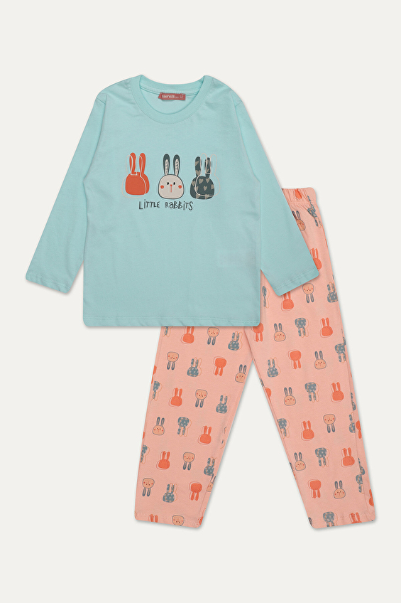 Funfair Regular Fit Bisiklet Yaka Normal Bel Kısa Kollu Kız Çocuk Uzun Kollu Baskılı Pijama Takımı 251KC12PL Mint Funfair Regular Fit Bisiklet Yaka Normal Bel Kısa Kollu Kız Çocuk Uzun Kollu Baskılı Pijama Takımı 251KC12PL Mint