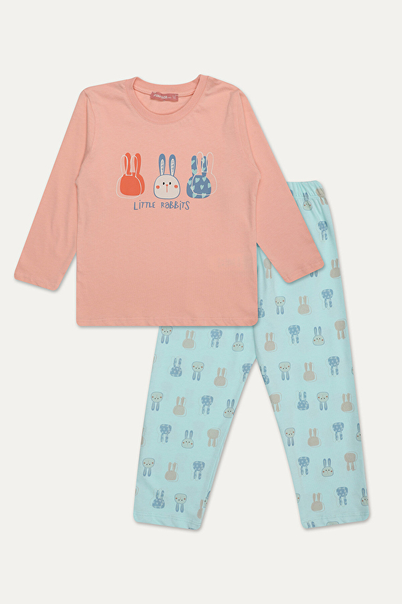 Funfair Regular Fit Bisiklet Yaka Normal Bel Kısa Kollu Kız Çocuk Uzun Kollu Baskılı Pijama Takımı 251KC12PL Somon Funfair Regular Fit Bisiklet Yaka Normal Bel Kısa Kollu Kız Çocuk Uzun Kollu Baskılı Pijama Takımı 251KC12PL Somon