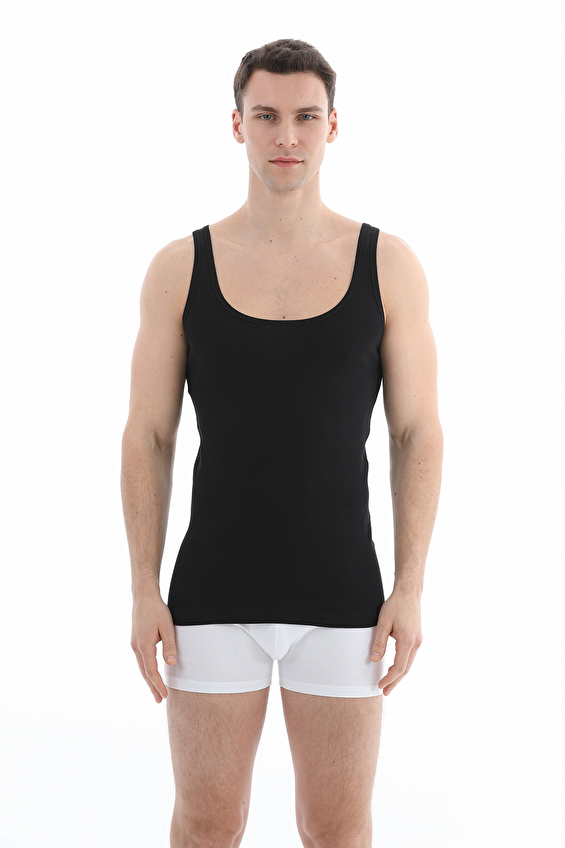 Cottons & Clouds Erkek Cottons&Clouds İkili Ribanalı U Yaka Kalın Askılı Atlet CC9485 Siyah/siyah Cottons & Clouds Erkek Cottons&Clouds İkili Ribanalı U Yaka Kalın Askılı Atlet CC9485 Siyah/siyah