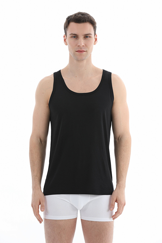 Cottons & Clouds Erkek Cottons&Clouds Tekli U Yaka Kalın Askılı Modal Atlet CC9305 Siyah Cottons & Clouds Erkek Cottons&Clouds Tekli U Yaka Kalın Askılı Modal Atlet CC9305 Siyah