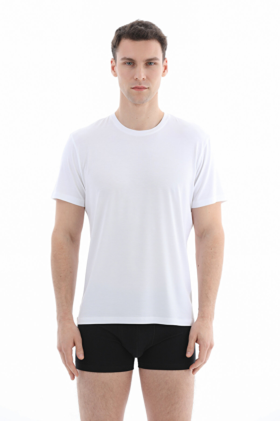 Cottons & Clouds Erkek Cottons&Clouds Tekli Bisiklet Yaka Kısa Kollu Modal Fanila CC9306 Beyaz Cottons & Clouds Erkek Cottons&Clouds Tekli Bisiklet Yaka Kısa Kollu Modal Fanila CC9306 Beyaz