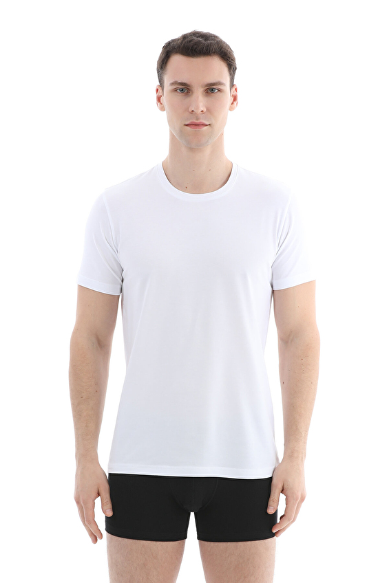 Cottons & Clouds Erkek Cottons&Clouds İkili Bisiklet Yaka Kısa Kollu Fanila CC9675 Beyaz/beyaz Cottons & Clouds Erkek Cottons&Clouds İkili Bisiklet Yaka Kısa Kollu Fanila CC9675 Beyaz/beyaz