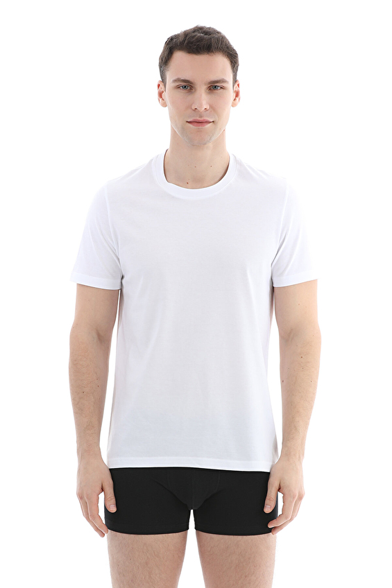 Cottons & Clouds Erkek Cottons&Clouds İkili Bisiklet Yaka Kısa Kollu Fanila CC9638 Beyaz/beyaz Cottons & Clouds Erkek Cottons&Clouds İkili Bisiklet Yaka Kısa Kollu Fanila CC9638 Beyaz/beyaz