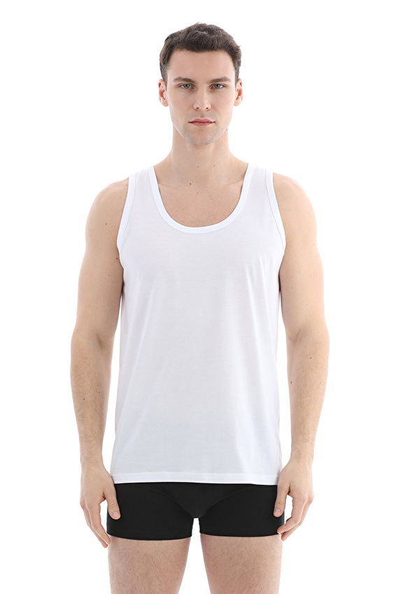 Cottons & Clouds Erkek Cottons&Clouds İkili U Yaka Kalın Askılı Atlet CC9225 Beyaz/beyaz Cottons & Clouds Erkek Cottons&Clouds İkili U Yaka Kalın Askılı Atlet CC9225 Beyaz/beyaz