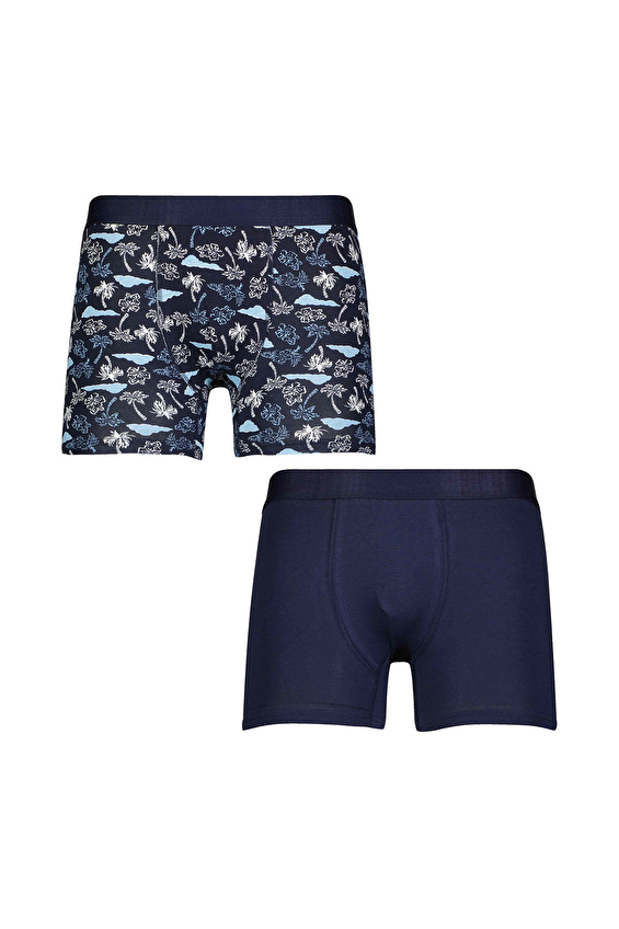 First Company Pamuklu Beli Lastikli Erkek İkili Desenli Boxer 25ETE03MD Lacivert/lacivert First Company Pamuklu Beli Lastikli Erkek İkili Desenli Boxer 25ETE03MD Lacivert/lacivert