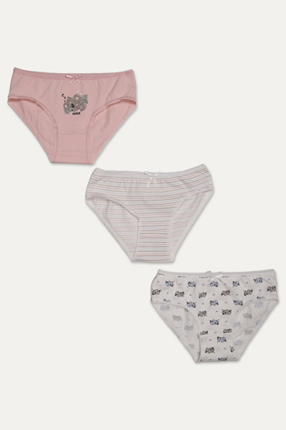 Funfair Pamuk Kız Çocuk Desenli Üçlü Boxer 2425KC06MD Ekru/pudra Funfair Pamuk Kız Çocuk Desenli Üçlü Boxer 2425KC06MD Ekru/pudra